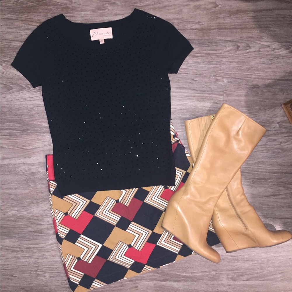 PHILOSOPHY Top with rhinestones